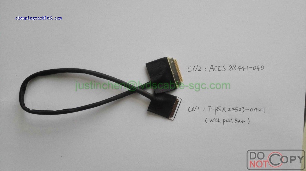 eDP CABLE IPEX 20523-040T TO ACES 88441-040